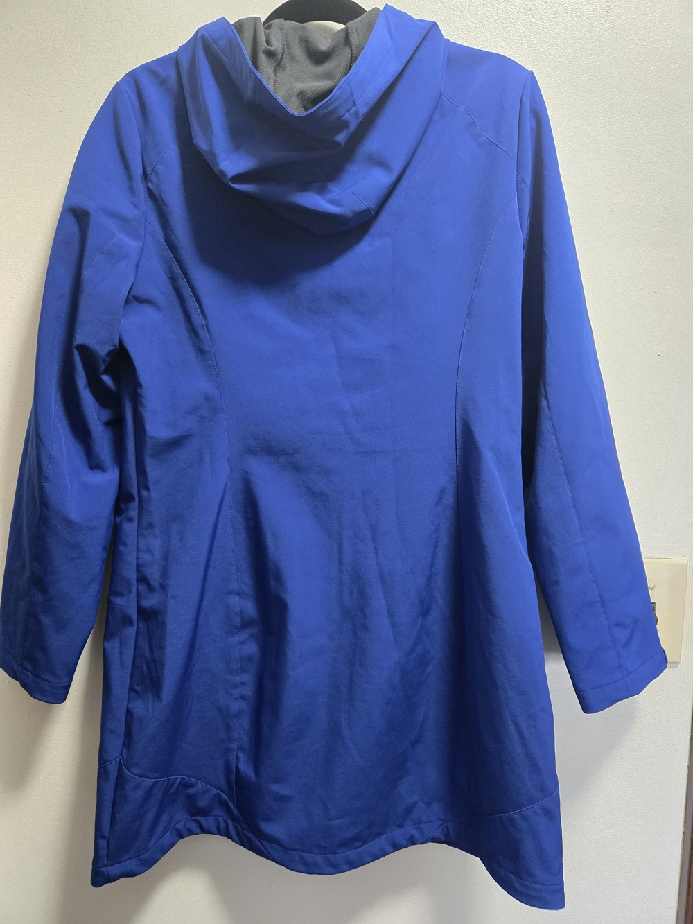 Calvin Klein Blue Zip-Up Hooded Coat - Picture 2 of 8